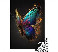 1000 Piece Colorful Butterfly1 Jigsaw Puzzle for Adult Teenagers Wood Jigsaw Puzzles Educational Game Challenge Toy Birthday Gifts 1000pcs (75x50cm)