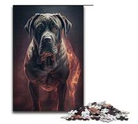 1000 Piece Colorful Cane Corso Fire Jigsaw Puzzle Fun Jigsaw Puzzle for The Family Great Gift for Anime Fans 1000 Pieces Adult Gift