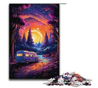 1000 Piece Colorful Car at Night Puzzles Gifts Jigsaw Puzzles for Adults Christmas Wishlist with Santa Claus for Teenager Age 14 Up 1000 PCS(38x26cm)