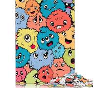 1000 Piece Colorful Cartoon Monsters Jigsaw Puzzle for Adult Teenagers Paper Puzzle Christmas Eve Gifts 1000pcs (38x26cm)