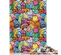 1000 Piece Colorful Cartoon Monsters Jigsaw Puzzles for Adults Puzzle Adult Jigsaw Puzzle Home Decoration Puzzle Toys 1000pcs (75x50cm)