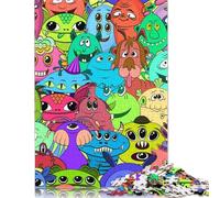 1000 Piece Colorful Cartoon Monsters Jigsaw Puzzles for Adults Puzzles for Adults Puzzles Unique Home Decor And Gifts 1000pcs (38x26cm)