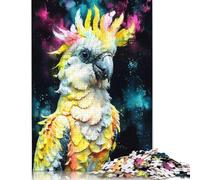 1000 Piece Colorful Cockatoo Portrait Jigsaw Square Puzzle for Adults & Paper Puzzles Educational Game Challenge Toy 38x26cm/1000pcs