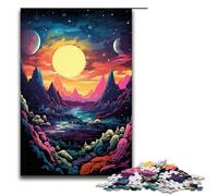 1000 Piece Colorful Colorful Fantasy Landscape Jigsaw Puzzle Fun Jigsaw Puzzle for The Family Great Gift for Anime Fans 1000 Pieces Adult Gift