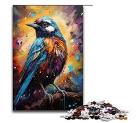 1000 Piece Colorful Colorful Psychedelic Sparrow Jigsaw Puzzle Fun Jigsaw Puzzle for The Family Great Gift for Anime Fans 1000 Pieces Adult Gift