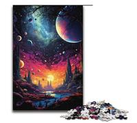 1000 Piece Colorful Colorful Psychedelic Universe Jigsaw Puzzle Fun Jigsaw Puzzle for The Family Great Gift for Anime Fans 1000 Pieces Adult Gift