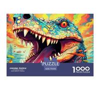 1000 Piece Colorful Crocodiles Creative Square Jigsaw Puzzles for Adults & Wooden Puzzles Educational Toys 1000pcs (75x50cm)