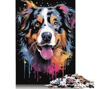 1000 Piece Colorful Dog Portrait Jigsaw Puzzles for Adults Wooden Puzzle for Adults And Teenager Educational Puzzle 1000pcs (75x50cm)