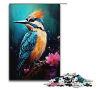 1000 Piece Colorful Drawing of Woodpecker Puzzles Gifts Jigsaw Puzzles for Adults Christmas Wishlist with Santa Claus for Teenager Age 14 Up1000 PCS(38x26cm)