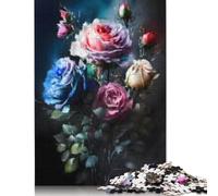 1000 Piece Colorful Flowers Adult Puzzles Paper Puzzle for Adults Educational Game Challenge Toy 1000pcs (38x26cm)