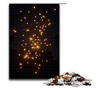 1000 Piece Colorful Glittering Swarm of Fireflies Jigsaw Puzzle Fun Jigsaw Puzzle for The Family Great Gift for Anime Fans 1000 Pieces Adult Gift