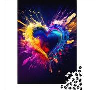 1000 Piece Colorful Heart3 Jigsaw Puzzle for Adult Teenagers Wood Jigsaw Puzzles Educational Game Challenge Toy Birthday Gifts 1000pcs (75x50cm)