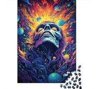 1000 Piece Colorful Hell Demon Puzzle For Adults | Large Jigsaw Puzzle with Premium & Durable Wooden Block Pieces with Precise Interlocking Design 1000pcs (75x50cm)