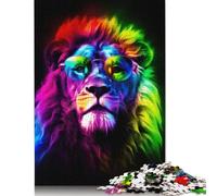 1000 Piece Colorful Lion Adult Jigsaw Puzzle Wooden Puzzles for Teenagers Gifts Puzzle for Adults And Teenager 1000pcs (75x50cm)