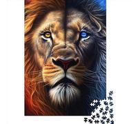 1000 Piece Colorful Lion Face Animal 1 Paper Jigsaw Puzzles Adults Teens Jigsaw Large Puzzle Toys Educational Intellectual Decompressing Fun Family Game 1000pcs (38x26cm)