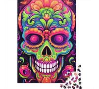 1000 Piece Colorful Neon Graffiti Skull Jigsaw Puzzles for Adults Jigsaw Puzzle 1000 Pieces Jigsaws Adults Puzzles Gifts 38x26cm/1000pcs