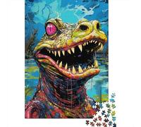 1000 Piece Colorful Nile Crocodiles Jigsaw Puzzle for Adult Teenagers Jigsaw Puzzle For Family Fun & Game Night 1000pcs (75x50cm)