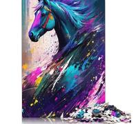 1000 Piece Colorful-painting-horse Jigsaw Puzzles for Adult Puzzle Jigsaws for Adults Age 14+ 1000pcs (75x50cm)
