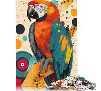 1000 Piece Colorful Parrot Abstract Art Print Tropical Home Décor, Bird Lover Gift, Vibrant Wall Art Macaw ... Jigsaw Puzzlesfor Adults Teenagers Puzzles for Adults& Teenagers Age 12 Years Up 1000pcs