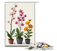 1000 Piece Colorful Plum Orchid Bamboo And Chrysanthemum Jigsaw Puzzle Fun Jigsaw Puzzle for The Family Great Gift for Anime Fans 1000 Pieces Adult Gift