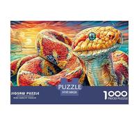 1000 Piece Colorful Snakes Jigsaw Puzzle for Adults Kids, Family Activity Puzzles Challenging & Gift-Ready Toy 38x26cm/1000pcs