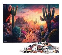 1000 Piece Colorful Sunset Square Puzzles for Adults & Wooden Puzzles Educational Game 1000pcs (75x50cm)