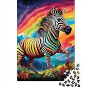 1000 Piece Colorful Zebras Jigsaw Puzzles for Adult Teenagers Home Educational Games DIY Toys 1000pcs (75x50cm)