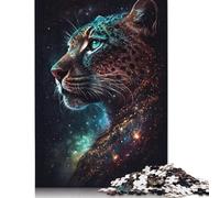 1000 Piece Colour Galaxy Leopard Jigsaw Puzzle for Adult Teenagers Christmas Eve Gifts 1000pcs (75x50cm)
