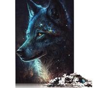 1000 Piece Colour Galaxy Wolf Jigsaw Puzzles for Adult Teenagers Home Educational Games DIY Toys 1000pcs (75x50cm)