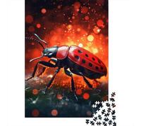 1000 Piece Colourful Art Ladybird Jigsaw Puzzles for Adults Wooden Puzzle Jigsaws for Adults For Family Fun & Game Night 1000pcs (75x50cm)