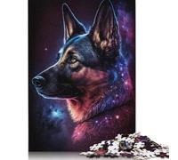 1000 Piece Colourful Galaxy German Shepherd Jigsaw Puzzles for Adult Puzzle Jigsaws for Adults Age 14+ 1000pcs (75x50cm)