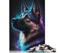 1000 Piece Colourful Galaxy German Shepherd Jigsaw Puzzles for Adult Teenagers Paper Puzzles Sustainable Puzzle for Adults | Games 1000pcs (75x50cm)