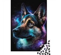 1000 Piece Colourful Galaxy German Shepherd Jigsaw Puzzles for Adults Paper Puzzle for Adults And Teenager Educational Puzzle 1000pcs (38x26cm)