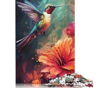 1000 Piece Colourful Hummingbirds Jigsaw Puzzles for Adults Wooden Puzzle for Adults And Teenager Educational Puzzle 1000pcs (75x50cm)