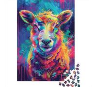 1000 Piece Colourful Sheep Paintings Jigsaw Puzzles for Adult Teenagers Paper Puzzles Sustainable Puzzle for Adults | Games 1000pcs (38x26cm)