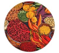 1000 Piece Colourful Spices Game Puzzle for Adults Gifts Fun Challenging Home Decors Brainteasing Rainbow Seasonings Jigsaw Puzzle for Women Men Adult 1000pcs (67.5x67.5cm)