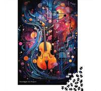 1000 Piece Colourful Violin Art Jigsaw Puzzle for Adult Teenagers Christmas Eve Gifts 1000pcs (38x26cm)