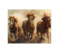 1000-Piece Colts On A Windy Desert Puzzle - Horse Lover's Desert Horse Art Puzzle