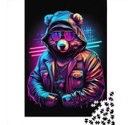 1000 Piece Cool Bear878 Jigsaw Puzzle for Adult Teenagers Christmas Eve Gifts 1000pcs (75x50cm)