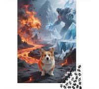 1000 Piece Corgi Demon Battle Jigsaw Puzzles for Adults & Kids, Challenging Game, Puzzle Birthday Gifts, Family-Friendly Brain Teaser 1000pcs (75x50cm)