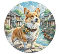1000 Piece Corgi Game Puzzle Great Gift for Adults Educational Games Home Decoration Brainteasing Dog Jigsaw Puzzle for Adults 1000pcs (67.5x67.5cm)
