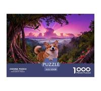 1000 Piece Corgi Jigsaw Puzzle for Adults - Challenging Brain Teaser, Tropical Rainforest Puzzles, Decoration Birthday Gifts 52x38cm/1000pcs
