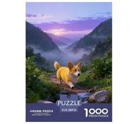 1000 Piece Corgi Jigsaw Puzzle for Adults - Family Game Night & Educational Fun, Misty Valley Jigsaws, Decoration Unique Gift 52x38cm/1000pcs