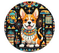1000 Piece Corgi Jigsaw Puzzles for Adults Home Decoration Corgi Egyptian Style Elements Puzzle Birthday Gifts 1000pcs (67.5x67.5cm)