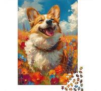 1000 Piece Corgi Paper Jigsaw Puzzles Adults Teens Jigsaw Large Puzzle Toys Educational Intellectual Decompressing Fun Family Game 1000pcs (38x26cm)