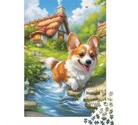 1000 Piece Corgi Paper Jigsaw Puzzles Adults Teens Jigsaw Large Puzzle Toys Educational Intellectual Decompressing Fun Family Game 1000pcs (38x26cm)