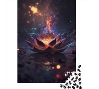 1000 Piece Cosmic Bloom Black Lotus Jigsaw Puzzles for Adults Jigsaw Puzzles Educational Game Challenge Toy 1000pcs (75x50cm)
