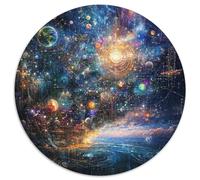 1000 Piece Cosmic Galaxy Game Puzzle Great Gift for Adults Educational Games Home Decoration Brainteasing Spiral Galaxy Jigsaw Puzzle for Adults 1000pcs (67.5x67.5cm)