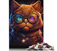 1000 Piece Cosmic Garfield Wearing Glasses Jigsaw Puzzle for Adult Teenagers Wooden Learning Educational Toys 1000pcs (75x50cm)
