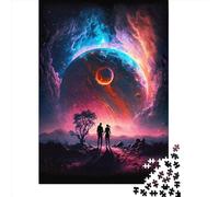 1000 Piece Cosmic_Love_Planetary Jigsaw Puzzles, for Adults & Wooden Puzzles Educational Games For Kids 1000pcs (75x50cm)